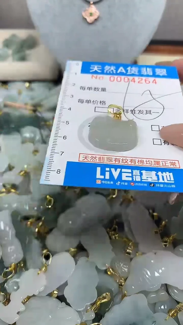 翡翠未镶嵌颈饰净货挂件-4264