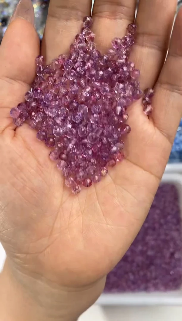 玻璃2703卡4水晶扁500颗乌梅子酱色