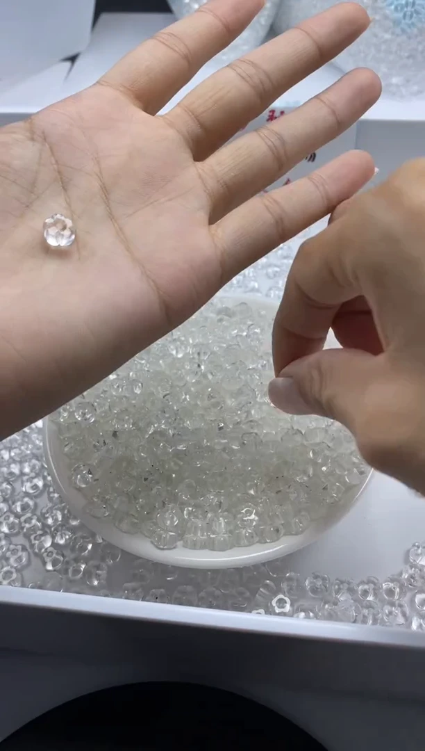 未镶嵌颈饰水晶w2857白水晶五瓣花8mm*10颗