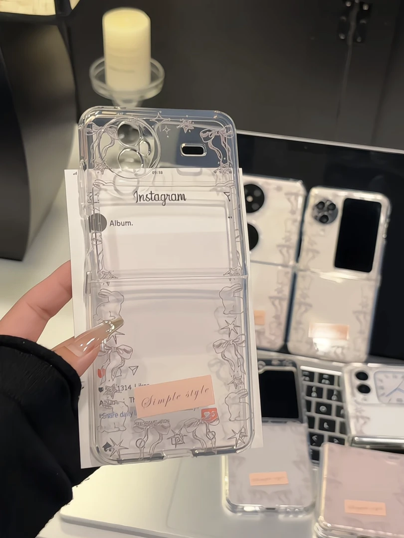 （VIVOXFLIP系列）直边折叠适用VIVO手机壳小众VIVOXFLIP蝴蝶结小兔