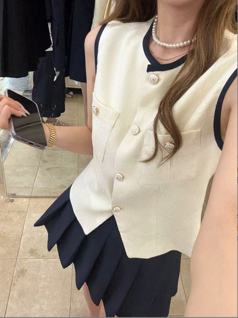 香香老板娘定制马甲百褶裙套装#9931