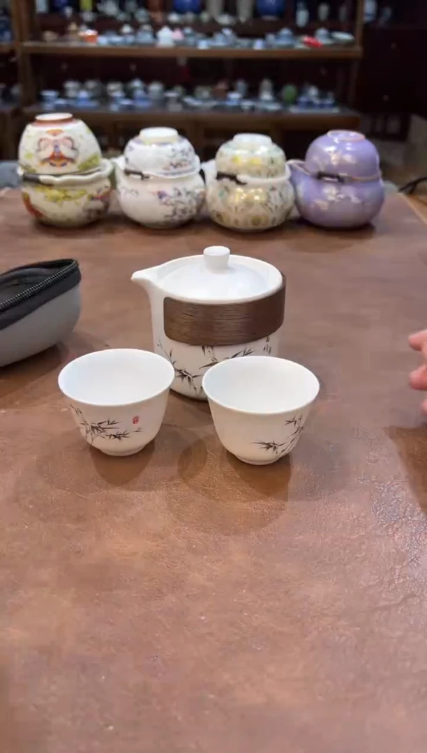 真的很便宜超好看会开片的旅行茶具