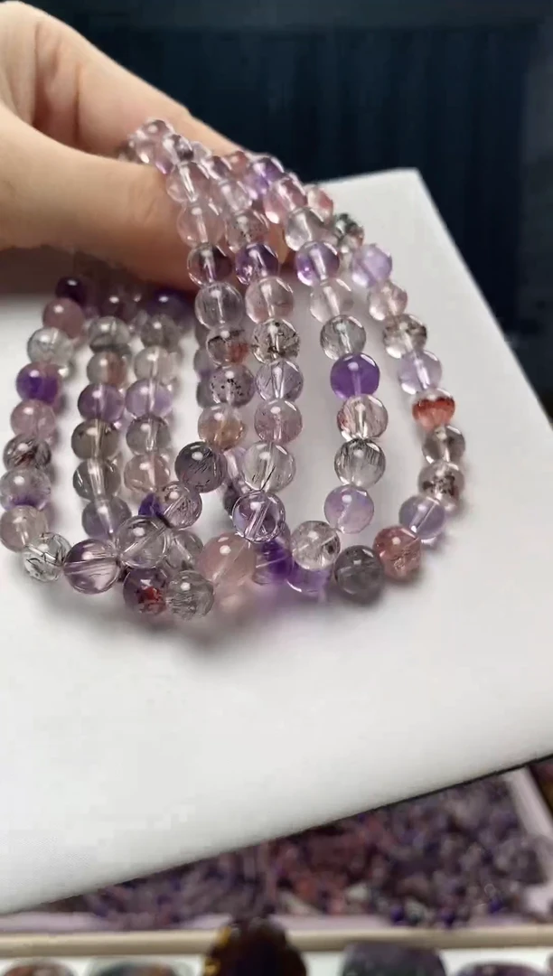 未镶嵌手串水晶超七仙女超7mm  多样性发一