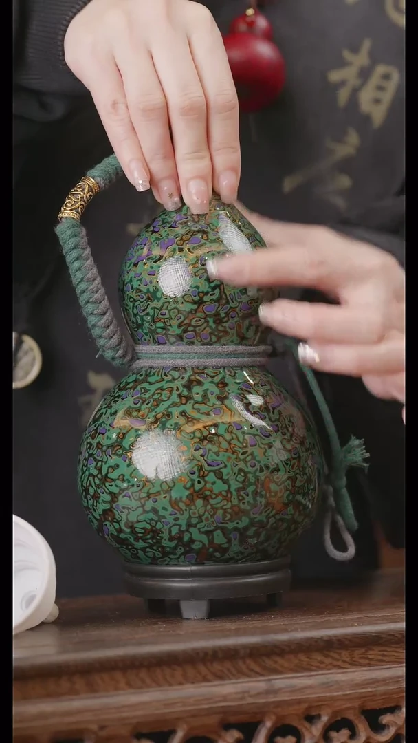 【闪购商品】25号精品天然大漆工艺防渗内胆酒葫芦~