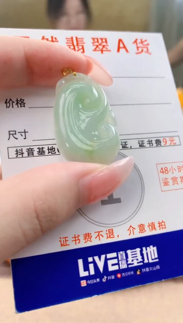 颈饰未镶嵌翡翠天然A货翡翠挂件