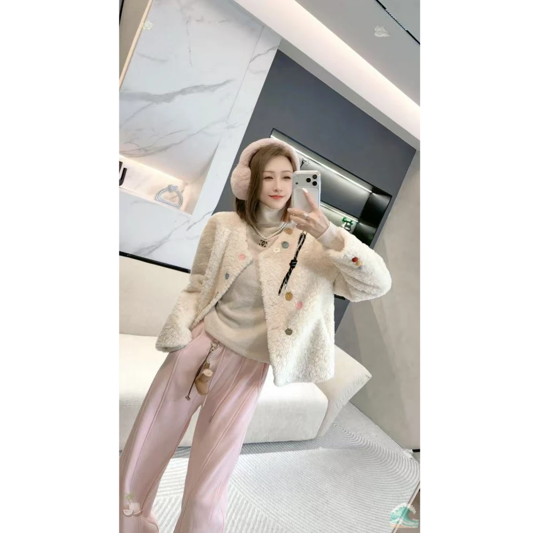 熙薇【冬日来信】2025秋冬新款毛毛保暖休闲百搭外套H5978