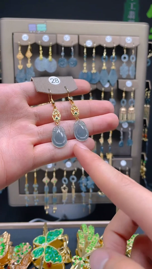 【闪购商品】翡翠耳饰合金0142翡翠饰品