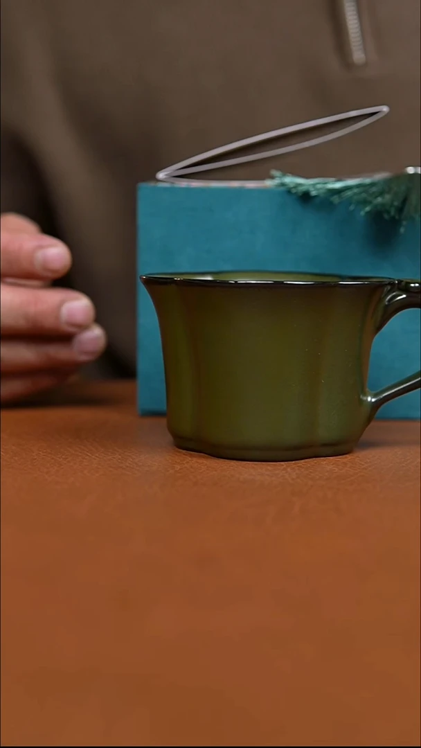 杯茶叶沫蟹甲青精工海棠咖啡杯杯一级
