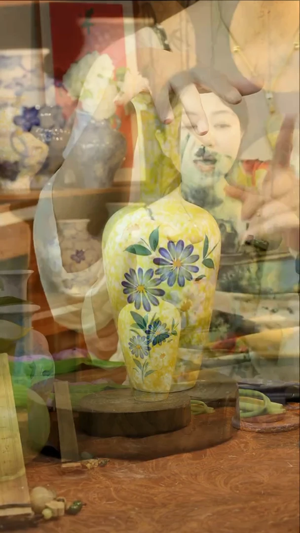 瓶景德镇手绘油画风花瓶1