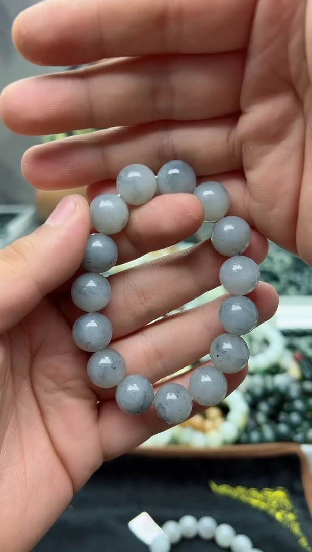 手串未镶嵌和田玉点墨青花14