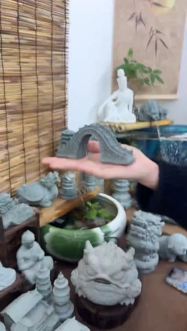 石材青砂石小桥一个