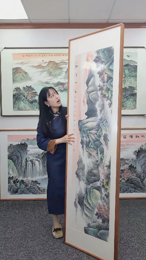 国画宝地生金210*80手绘作品