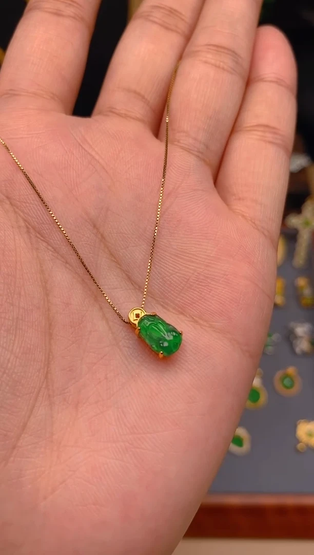 【闪购商品】翡翠吊坠(不含链)银S925镶嵌貔貅潘多拉（多样性发其一）