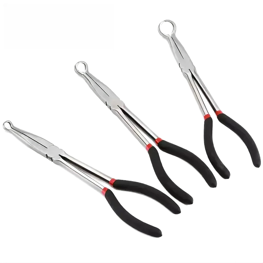 可境 新款11寸加长0型钳子小水管气管火花塞分线钳钢线钳子