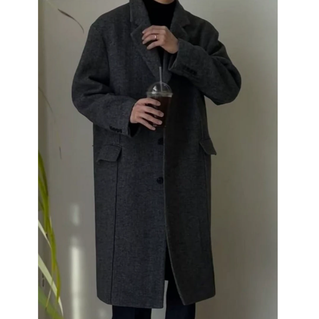 男士冬季羊绒大衣（双排扣）