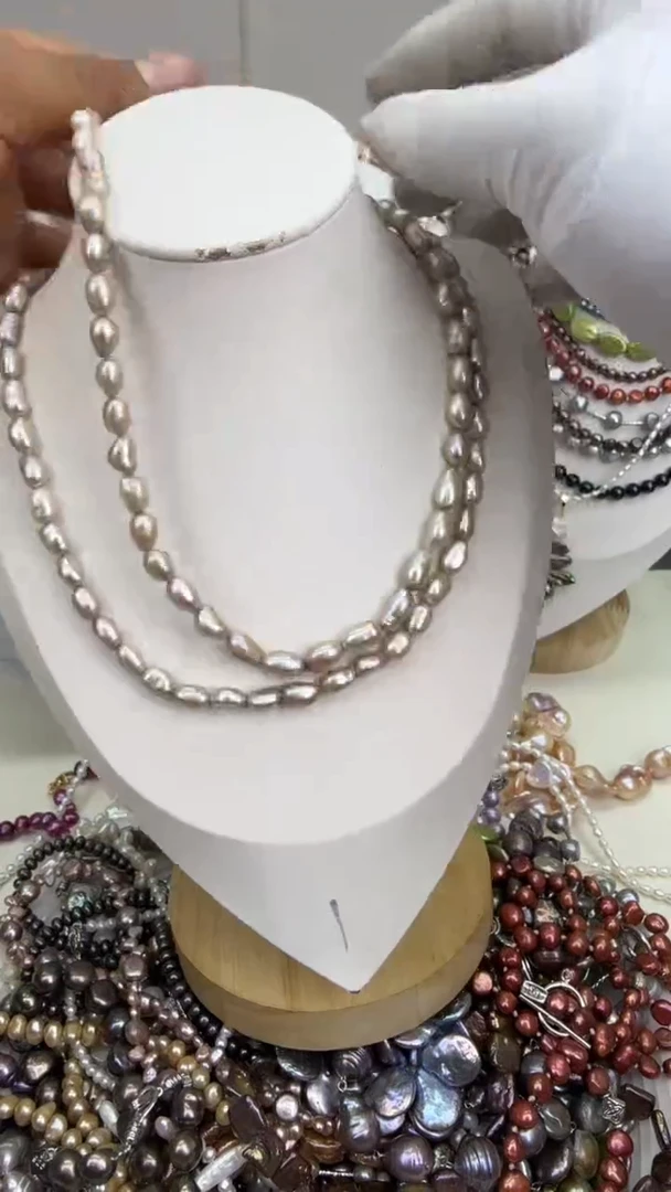 颈饰银S925镶嵌淡水珍珠1