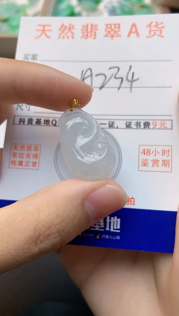 颈饰未镶嵌翡翠天然缅甸A货翡翠百元以上9元证书费自理