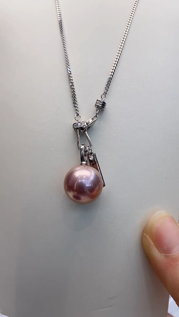 【闪购商品】淡水珍珠颈饰银S925镶嵌淡水吊坠15-16