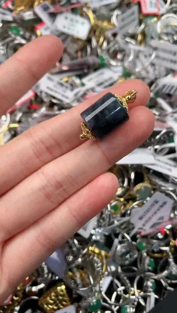 银S925镶嵌戒指翡翠111---4