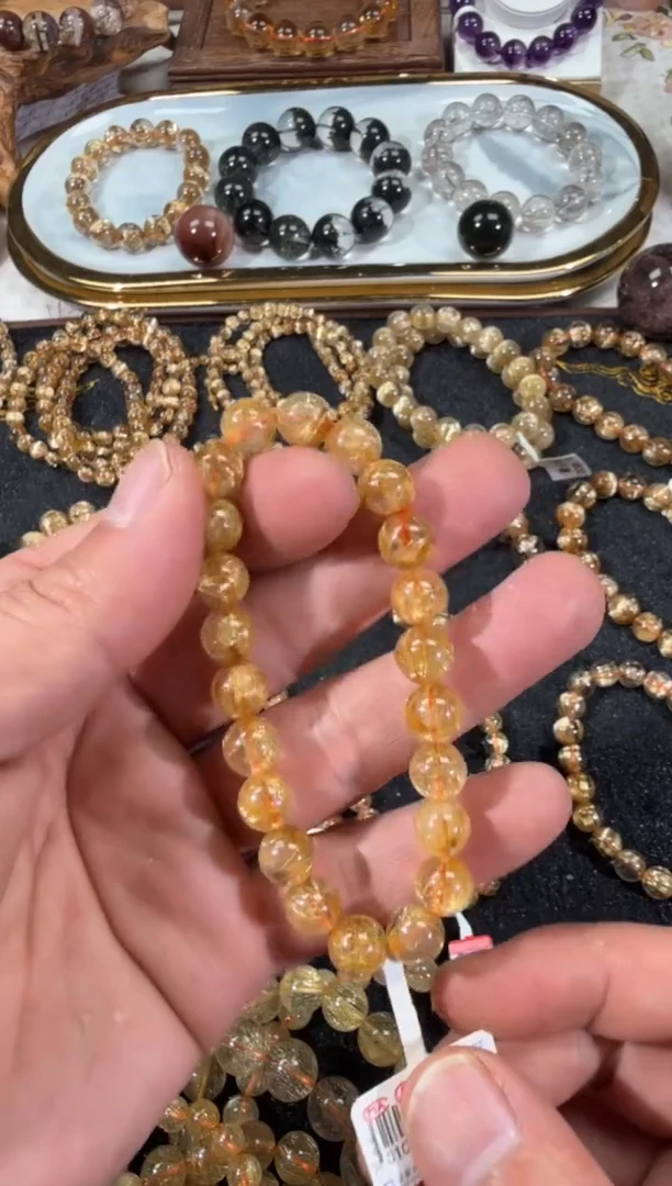 未镶嵌手串水晶SJ-086金发晶