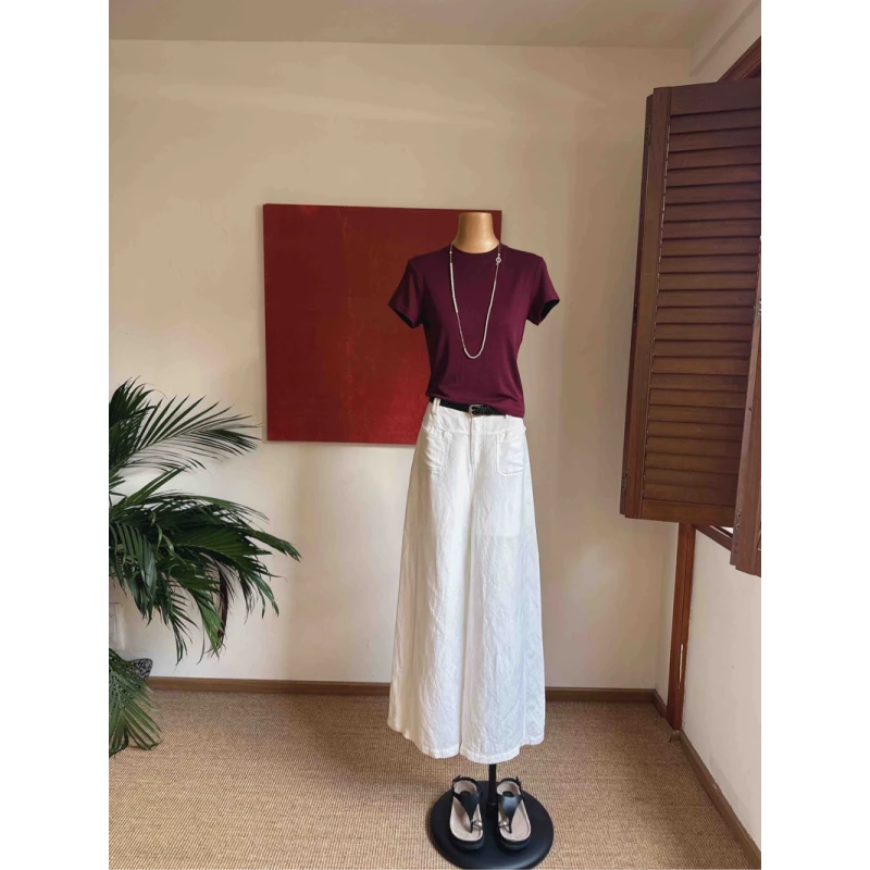 (呼吸T)透气百搭小众时尚软糯弹性呼吸短T