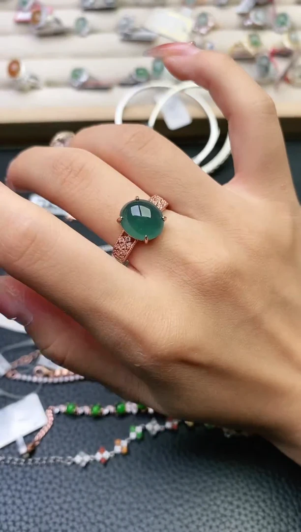 【闪购商品】翡翠戒指银S925镶嵌1111