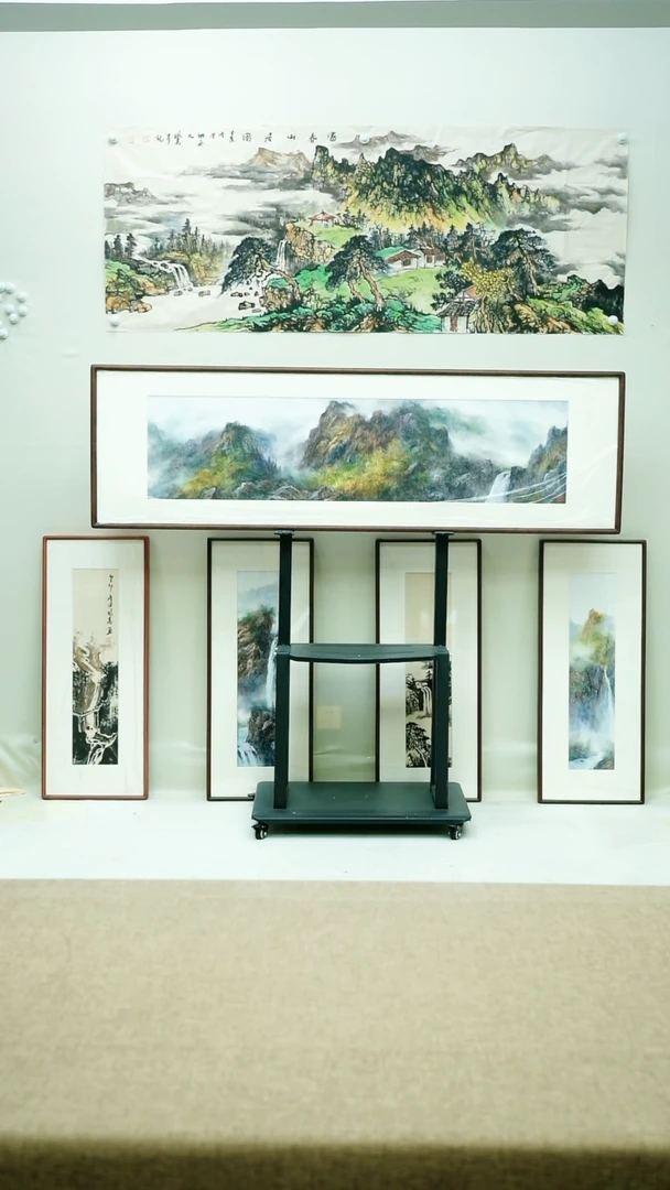 国画173*53徐正道手绘山水带框