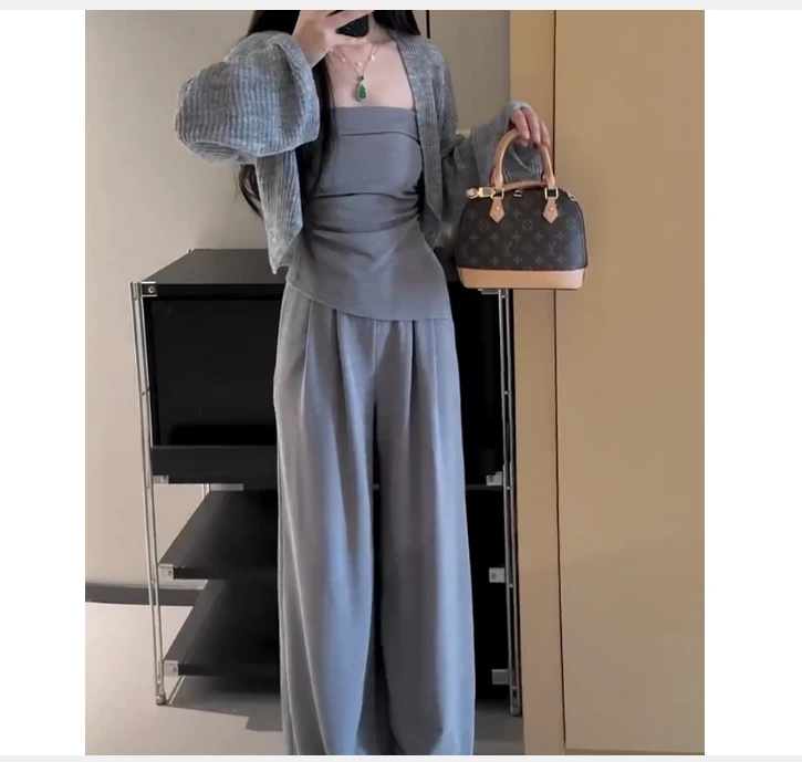 2025春季新款网红同款洋气气质韩版爆款休闲外套裤子女ye-n3