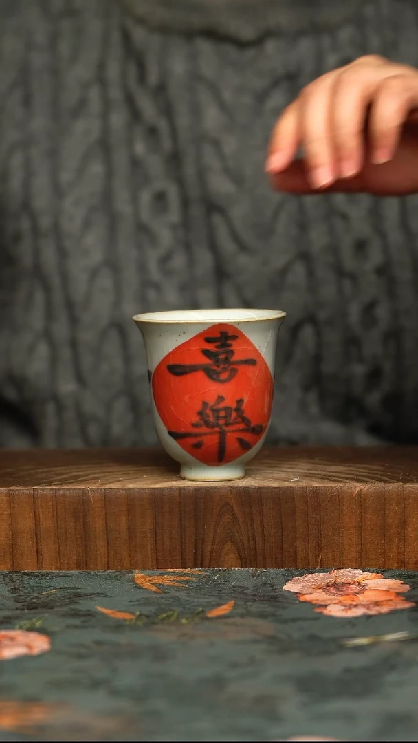 杯釉下彩手工手绘同款陶器