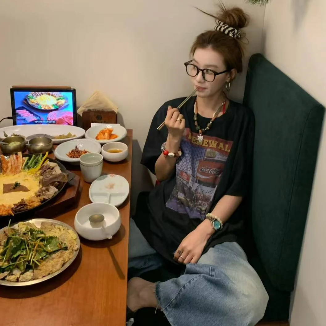 简约东大门泡菜条纹发圈