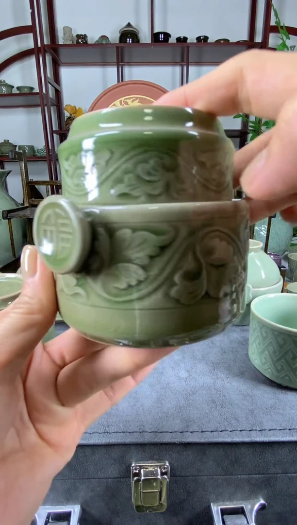 微瑕 【色差】 手工刻花快客 一个 底款随机