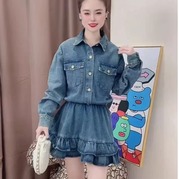 【鑫焱甄选】春季新款牛仔连衣裙收腰显瘦百搭遮肉款