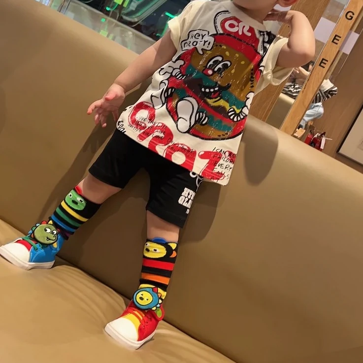 4190【三色大汉堡】网红洋气亲子短袖