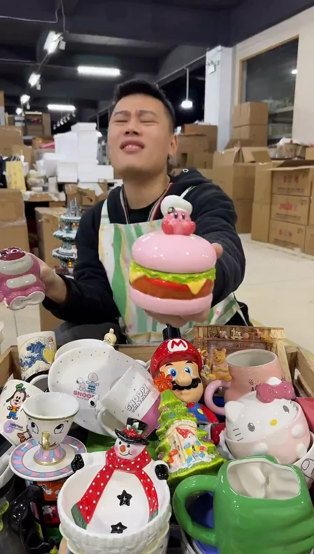 瓷片星之卡比汉堡首饰罐