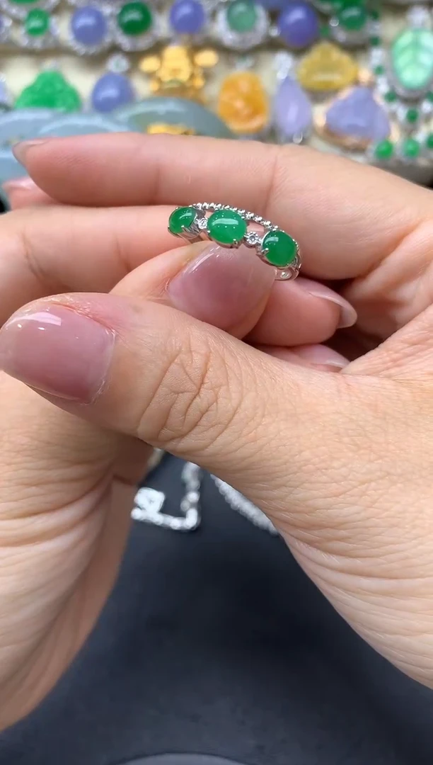 【闪购商品】翡翠戒指18K金镶嵌166-中国好珍宝