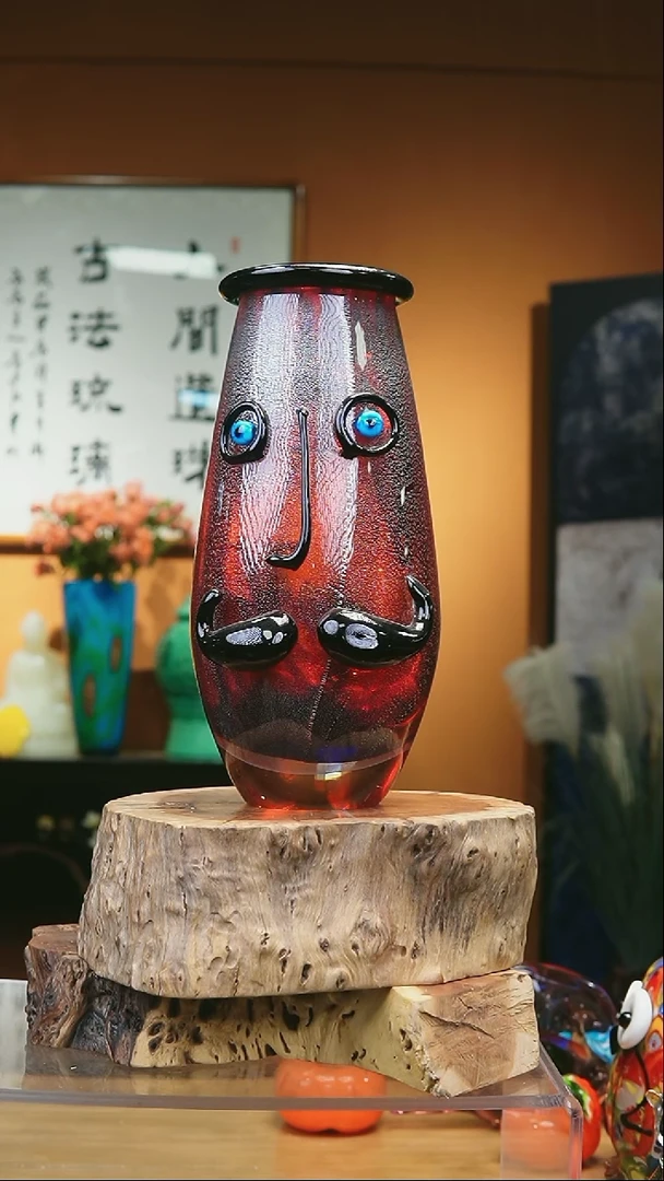 手工艺品琉璃胡子先生琉璃花瓶