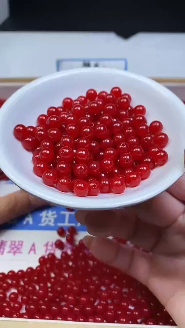 未镶嵌散珠玛瑙/玉髓C549 鸽血红6mm30颗5.8元