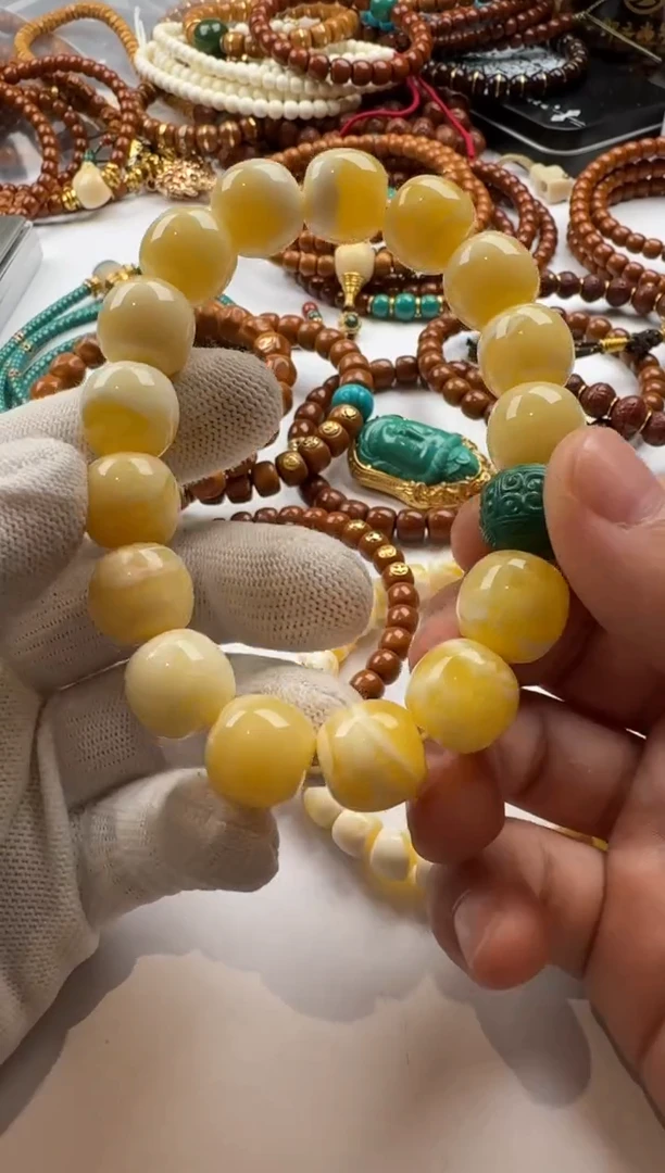 裸石蜜蜡未镶嵌蜜蜡手串