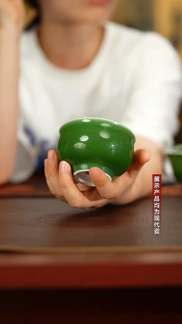 景陶院柴窑帝王绿炉式杯