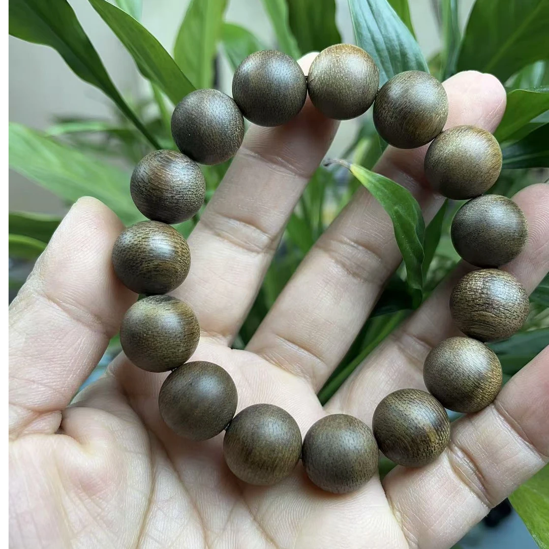 沉香手串越南芽庄白棋楠沉水土埋老料14mm