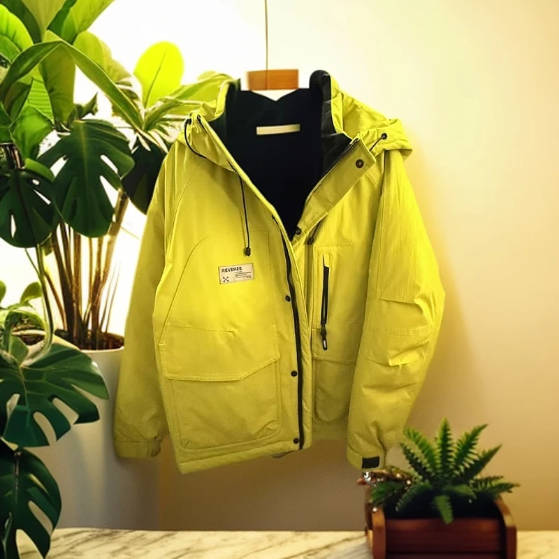 DB05冬季男款连帽休闲运动潮牌宽松外套百搭