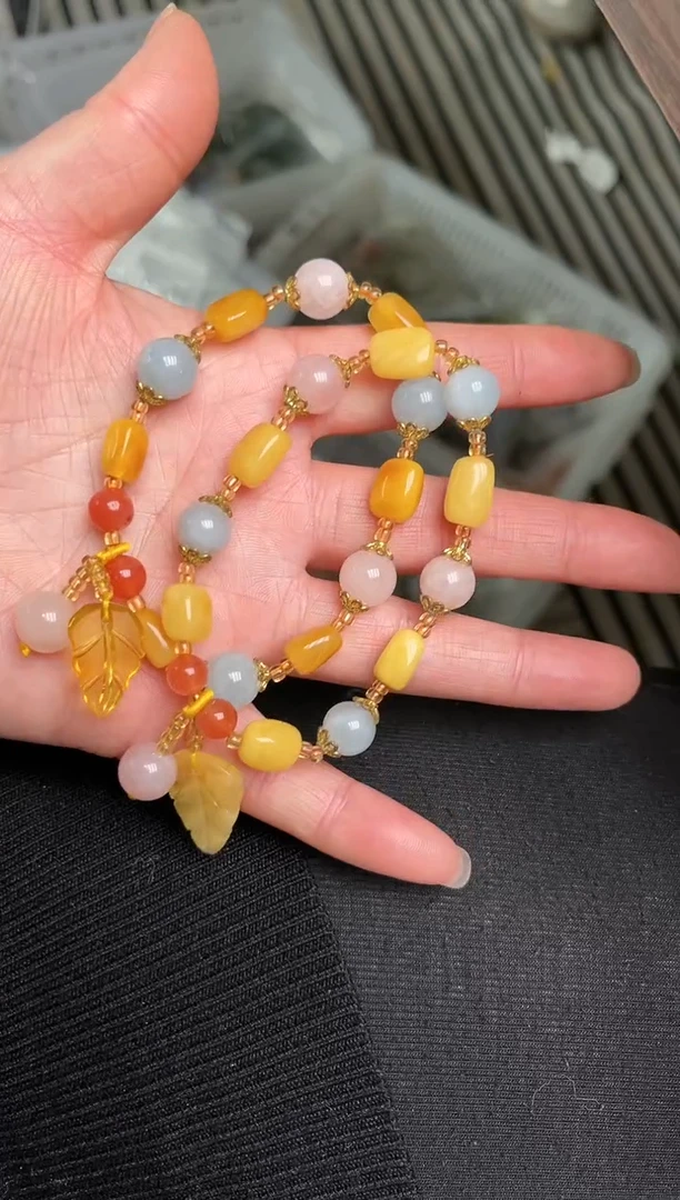 【闪购商品】蜜蜡手链未镶嵌手链K-4发其一