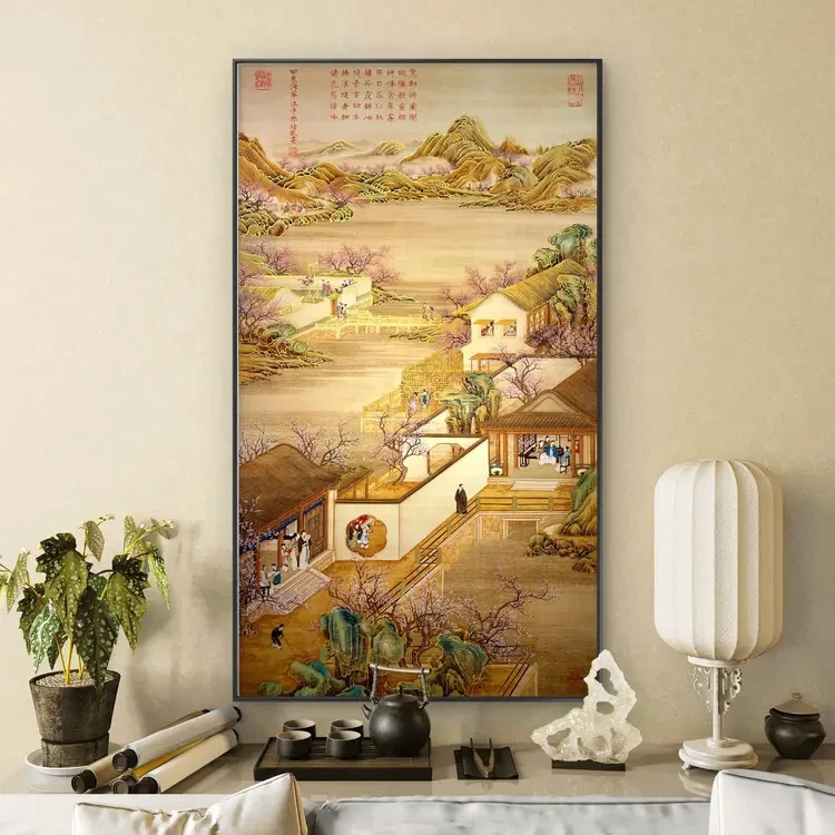 【手绘秘彩描金】春和景明——胡墨—手绘国画