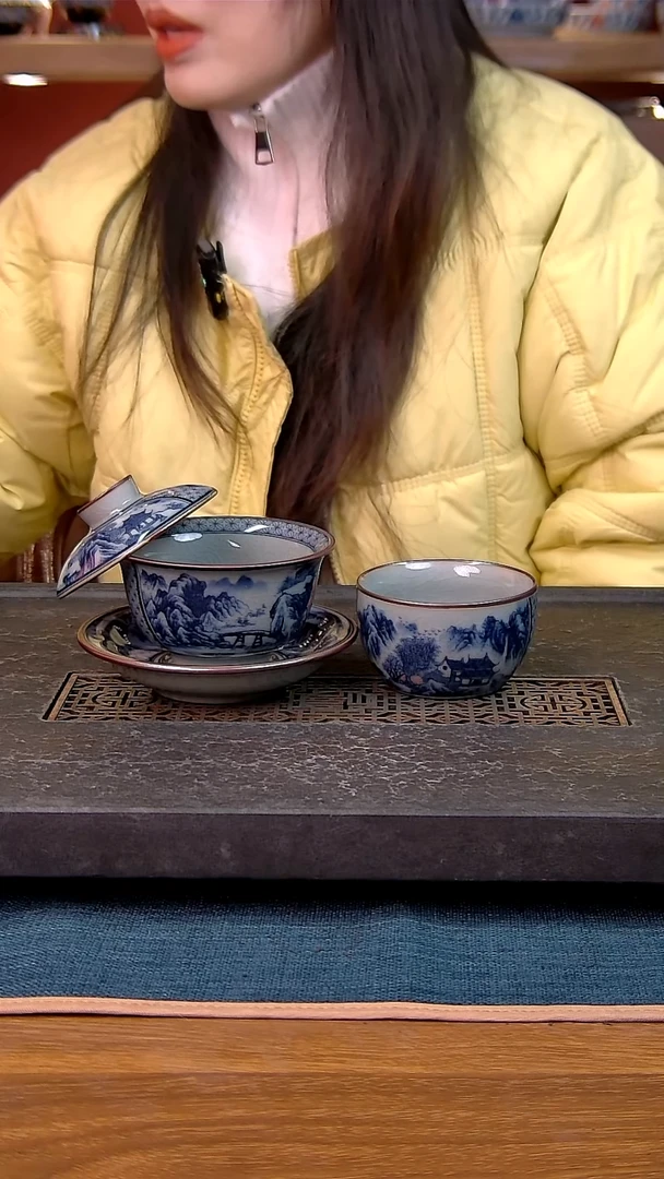 简装家用款2件套 老陶泥开片纹陶瓷茶具