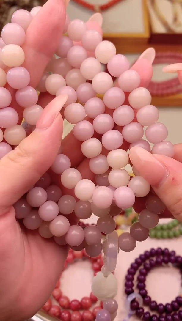 手串白玉菩提果冻紫项链