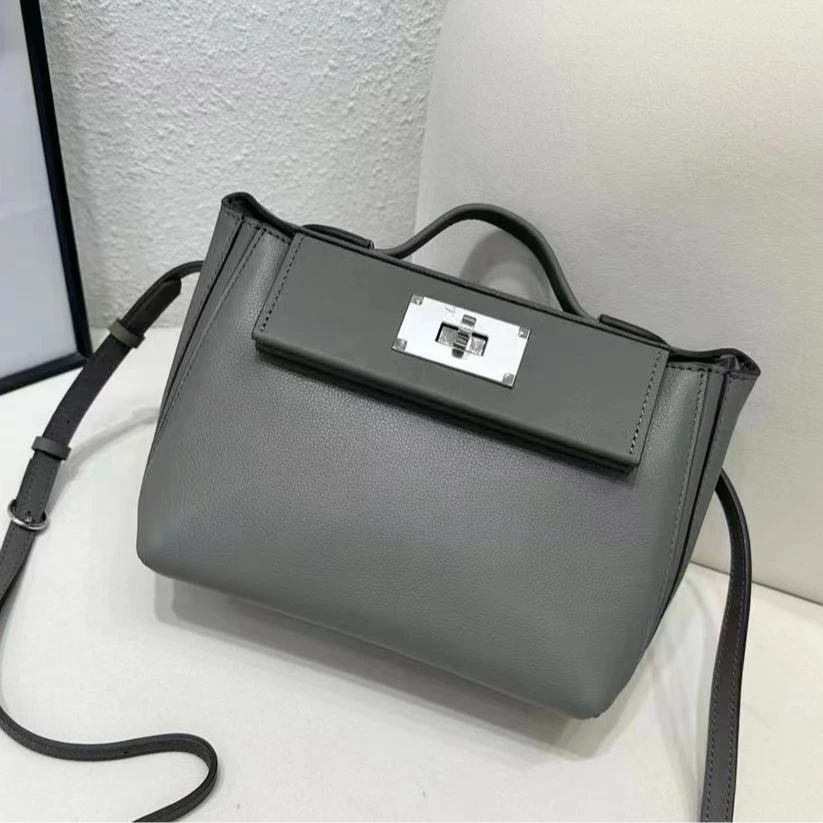 【工厂直销】XKY-3985-亚麻蓝轻奢时尚气质女包