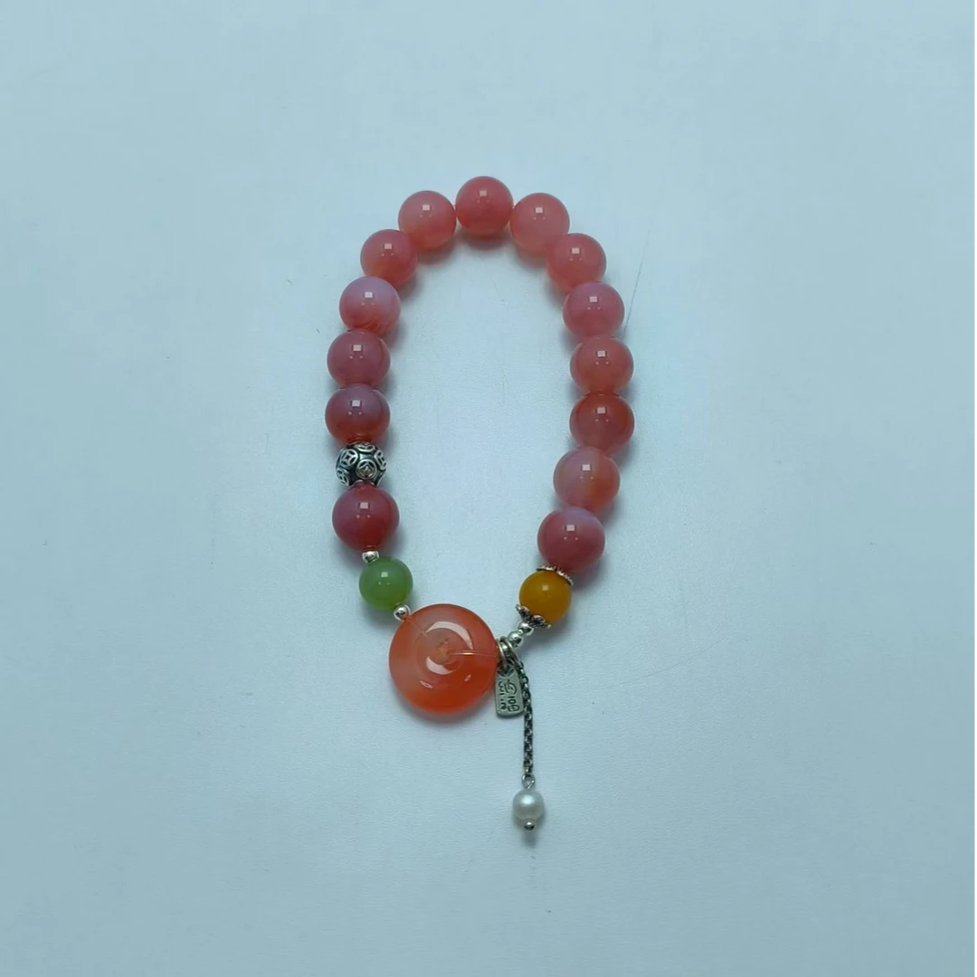 B6333 盐源平安扣+滴流10-手串 多样性发货其一 气质 | 时尚 百搭