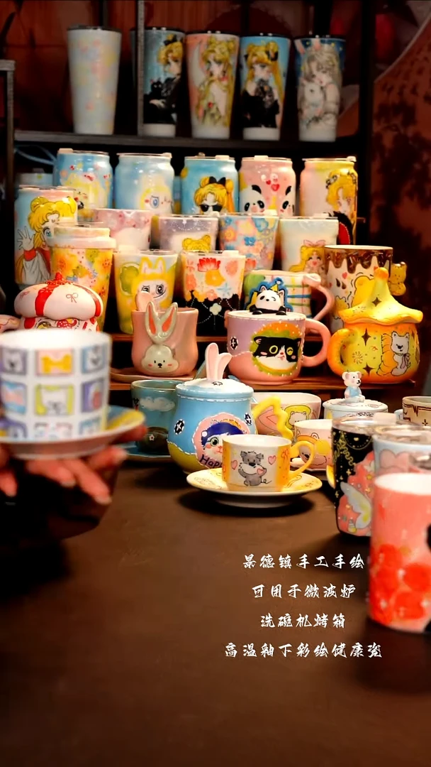 景德镇设计款手工手绘杯杯