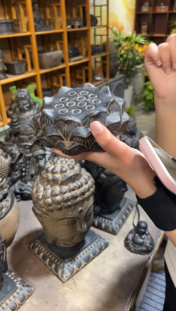 陶土【火山泥】莲蓬实心底座