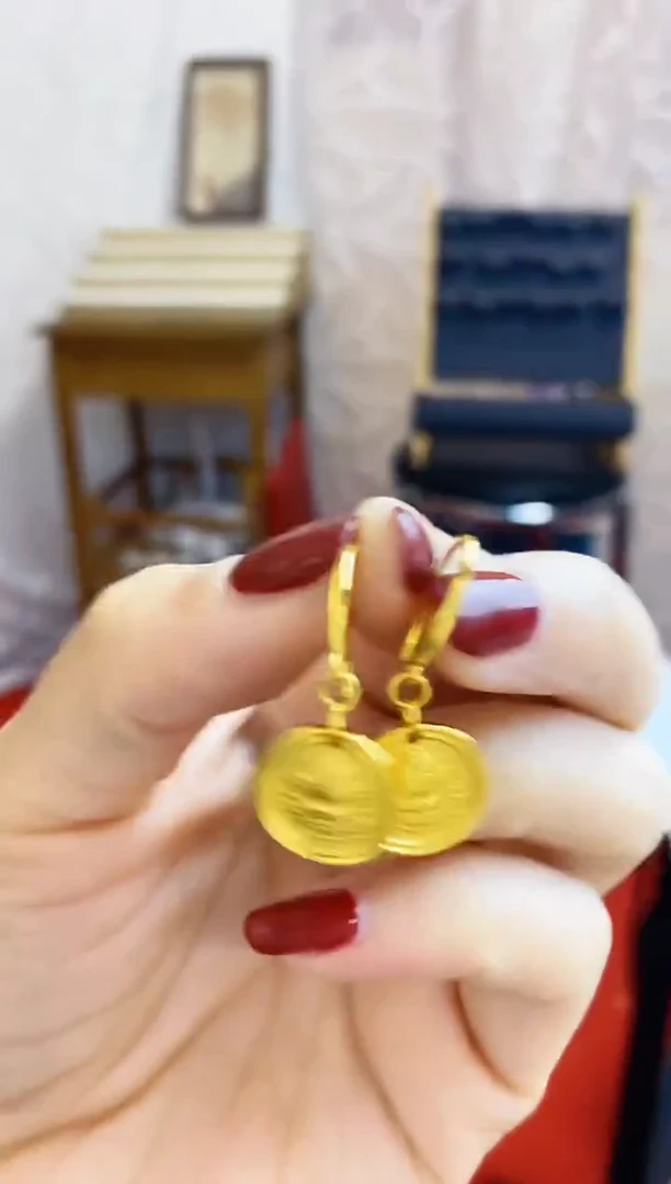 合金无051黄财神耳坠